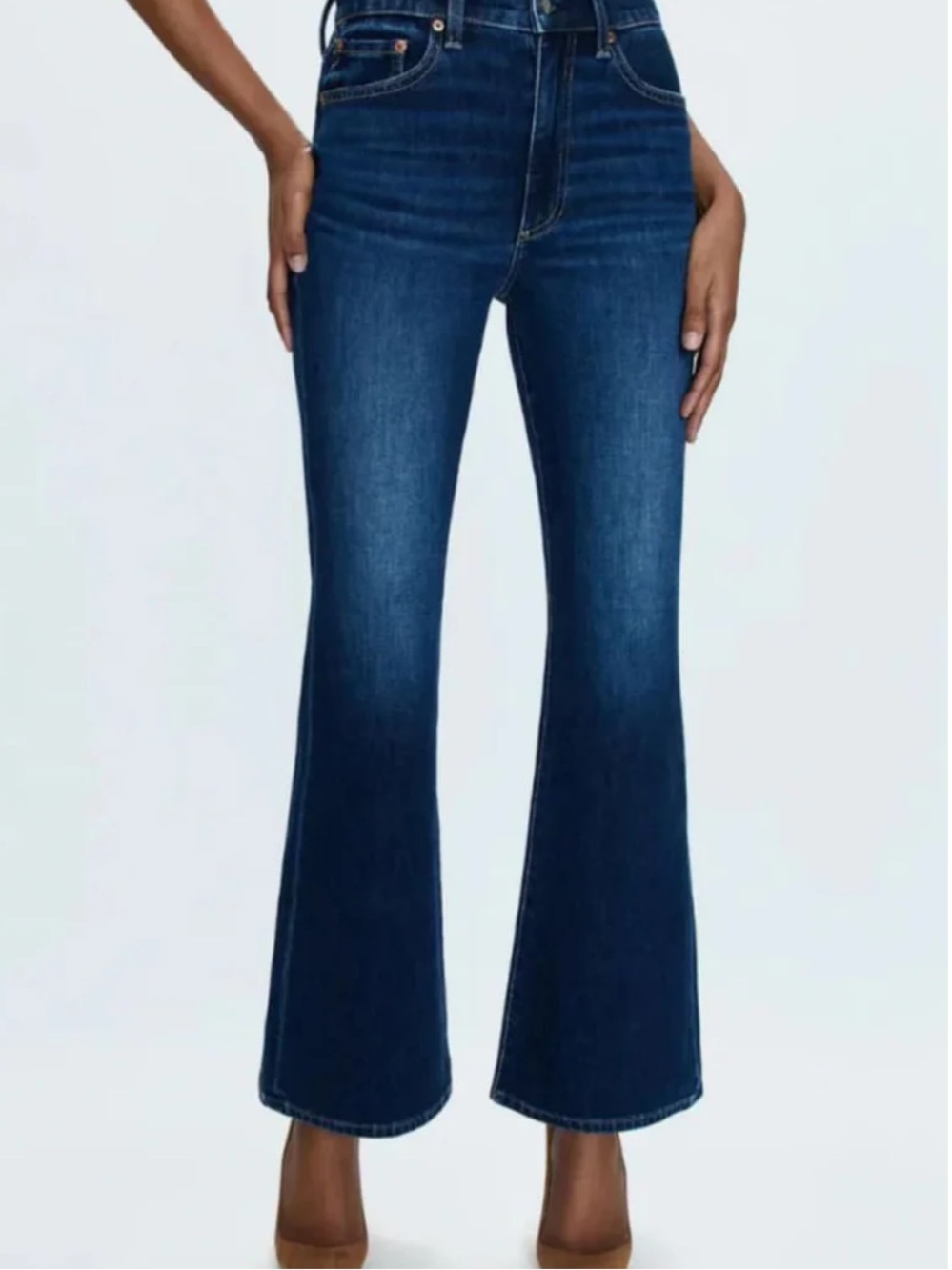 Pistola High-Rise Dark Blue Flare Jeans for Women
